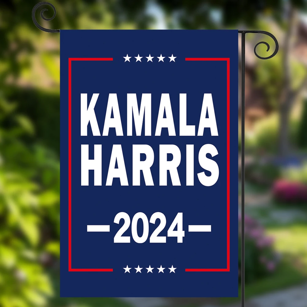 

Kamala Harris 2024 Garden Flag Double Sided Harris for President Flags Indoor Outdoor Banner for American President Election