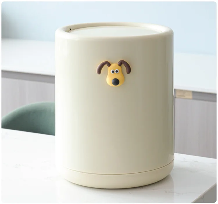 

Explosive creative cream wind circular trash can personality living room wastebasket bathroom large capacity cute trash can bin