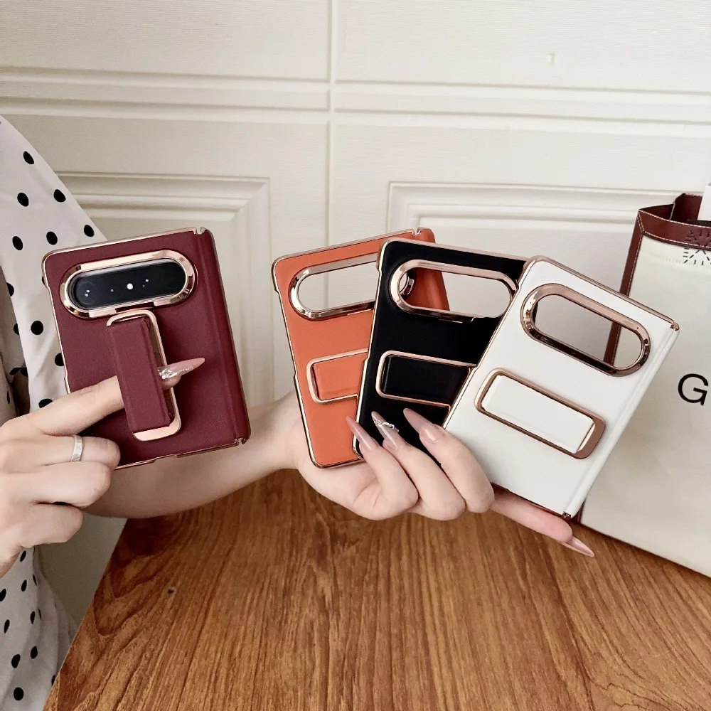 

Retro Solid Color Leather Phone Cover for Huawei Pura X Max with Back Stand
