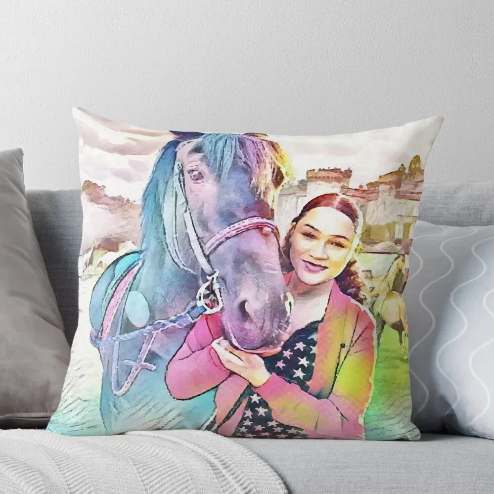 Zoe and Raven Free Rein Throw Pillow Sofa Cushions Pillowcases Bed Cushions Pillowcases Pillow Cases Decorative pillow