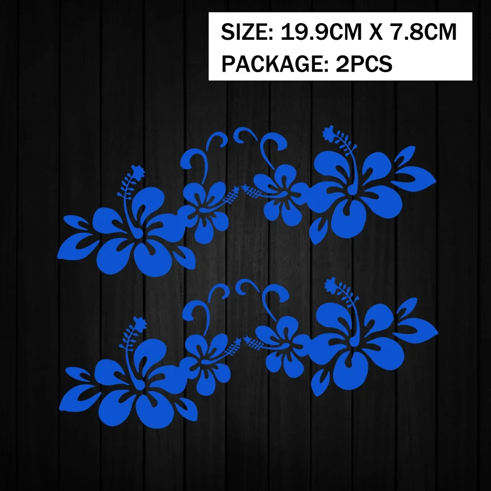 Voor Honda Toyota Hawaiiaanse Hibiscus Bloemvorm Reflecterende Motorfiets Scooter Elektrische Helm Body Window Voorruit Auto Sticker