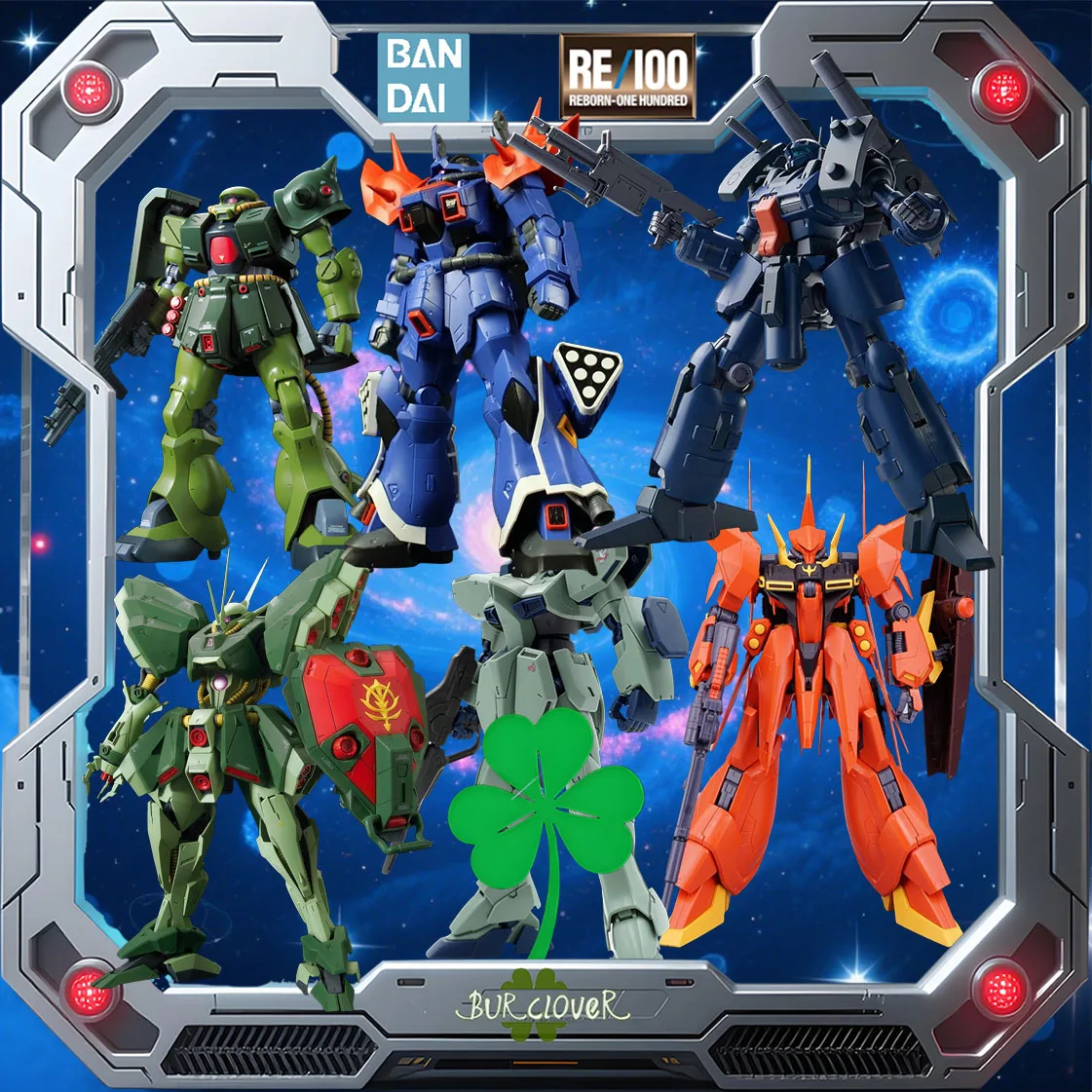 

Оригинальная серия BANDAI GUNDAM RE 1/100 MS-06FZ ZAKU VIGNA-GHINA, фигурки, модель, подвижные суставы, высококачественные коллекционные игрушки