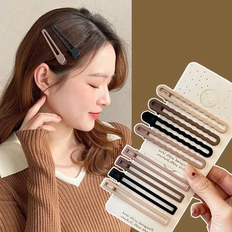 3/4 Pcs/Set New Women Girks Vintage Frosted Geometry Ornamentr Hair Clips Adult Lovely Alloy Hairpins Female Hair Accessories image 3