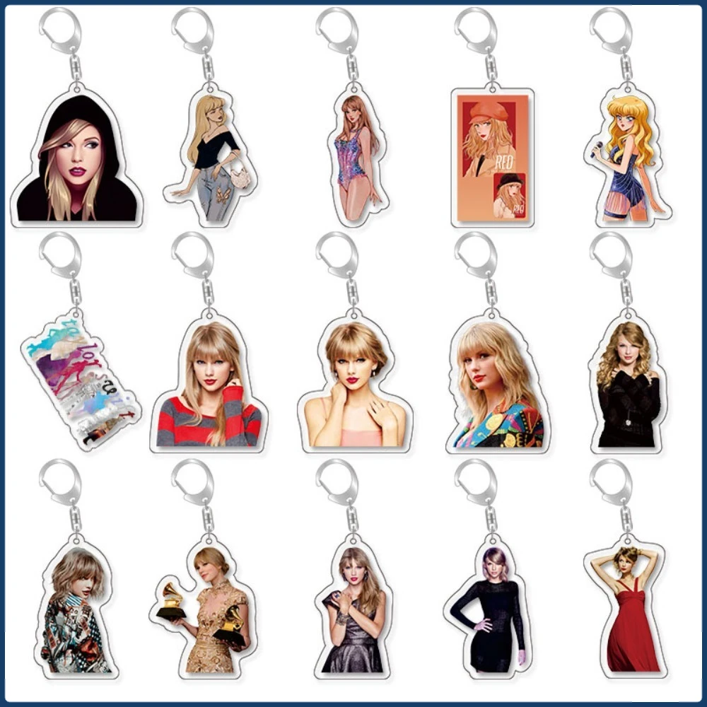 

Wholesale Star Peripheral Acrylic Keychain Pendant Q-version Characters Cute Convenient Phone Bag Accessories Decoration Gifts
