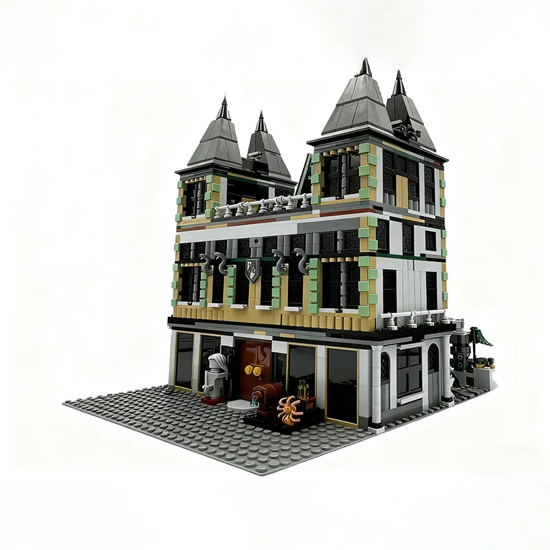 2505 stücke MOC Malfoy Manor Modulare Straßenbild Harry Modell Bausteine Bau Weihnachten Geschenke Spielzeug Idee Bildung