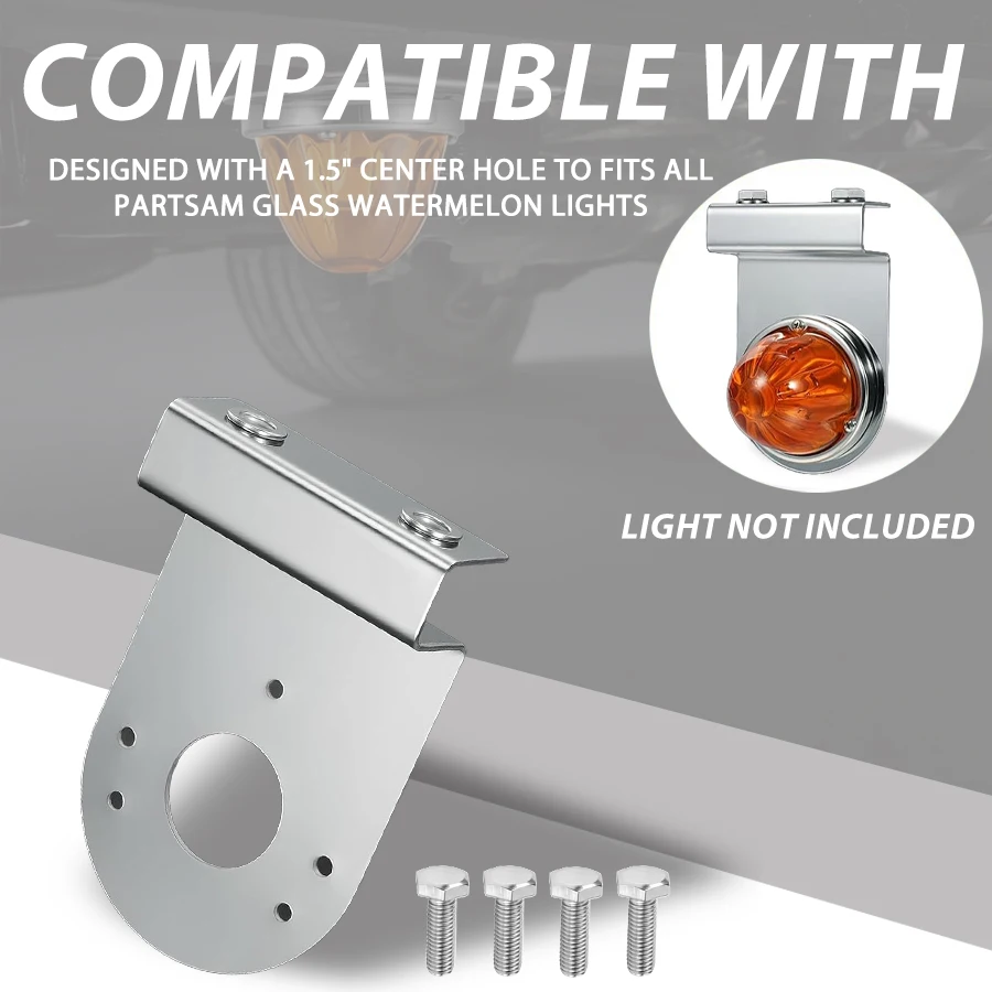 2 watermelon lamp brackets, 90-degree angled glowing frame mounting brackets, with screws, 304 stainless steel polished mirror s