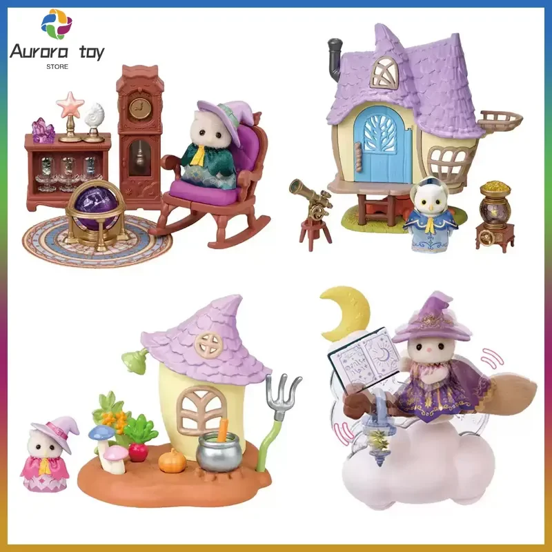 original-sylvanian-families-magic-series-lt-limited-owl-mysterious-garden-silk-cat-witch-playhouse-toy-gift-trendy-cute-figurine