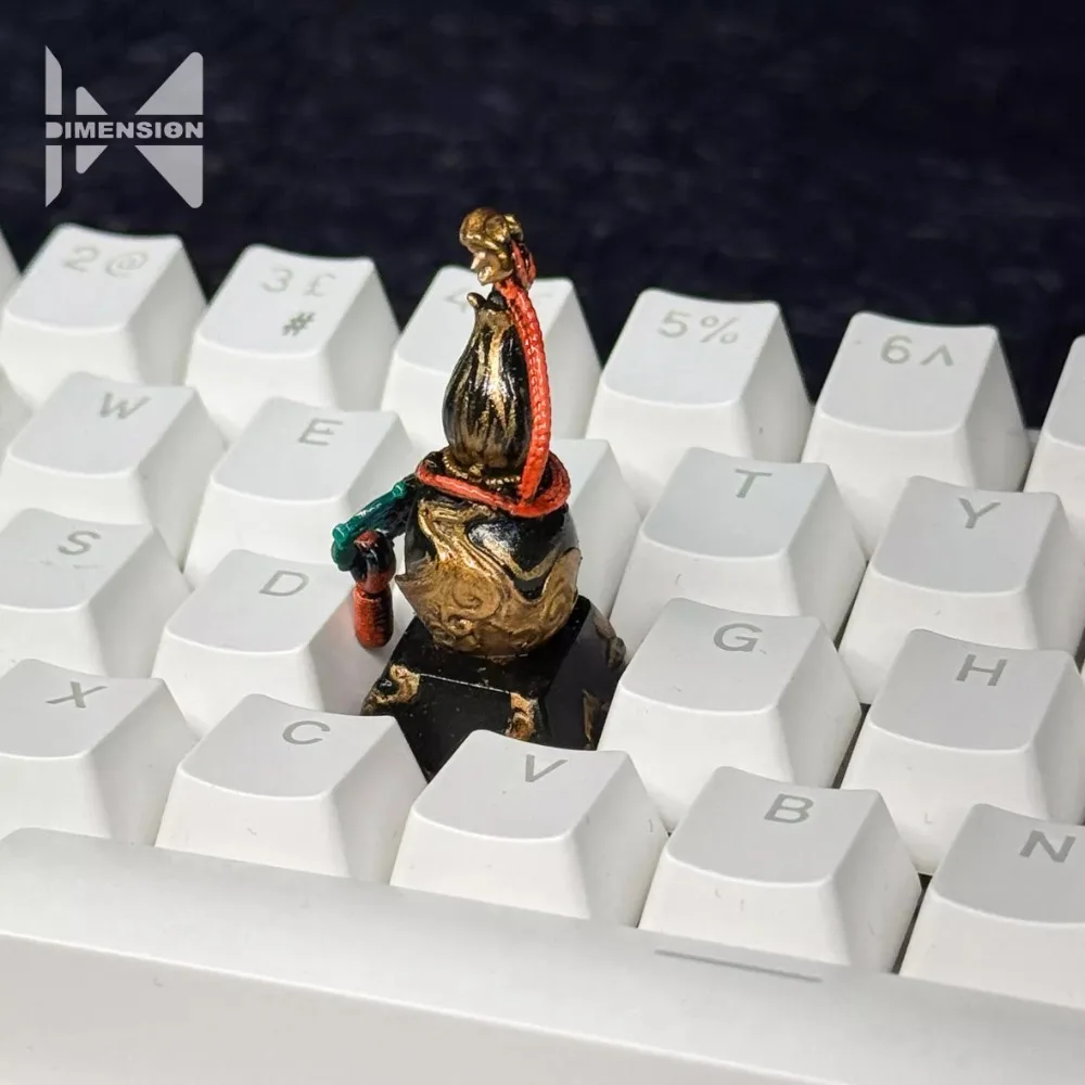

Black Myth Wukong Keycap Custom Cool Calabash Resin Handmade KeyCap for Mechanical Keyboard Accessories 1U Cherry MX Boy Gift