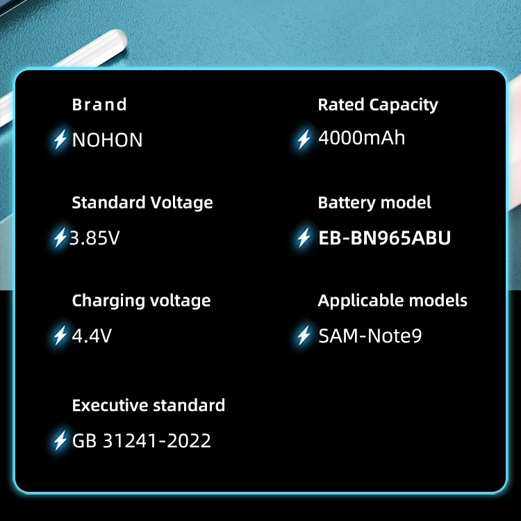 NOHON Lithium Polymer Battery for Samsung Note 9 10 Plus 20 Ultra Note10+ Note20U Replacement Phone Batteries + Tools