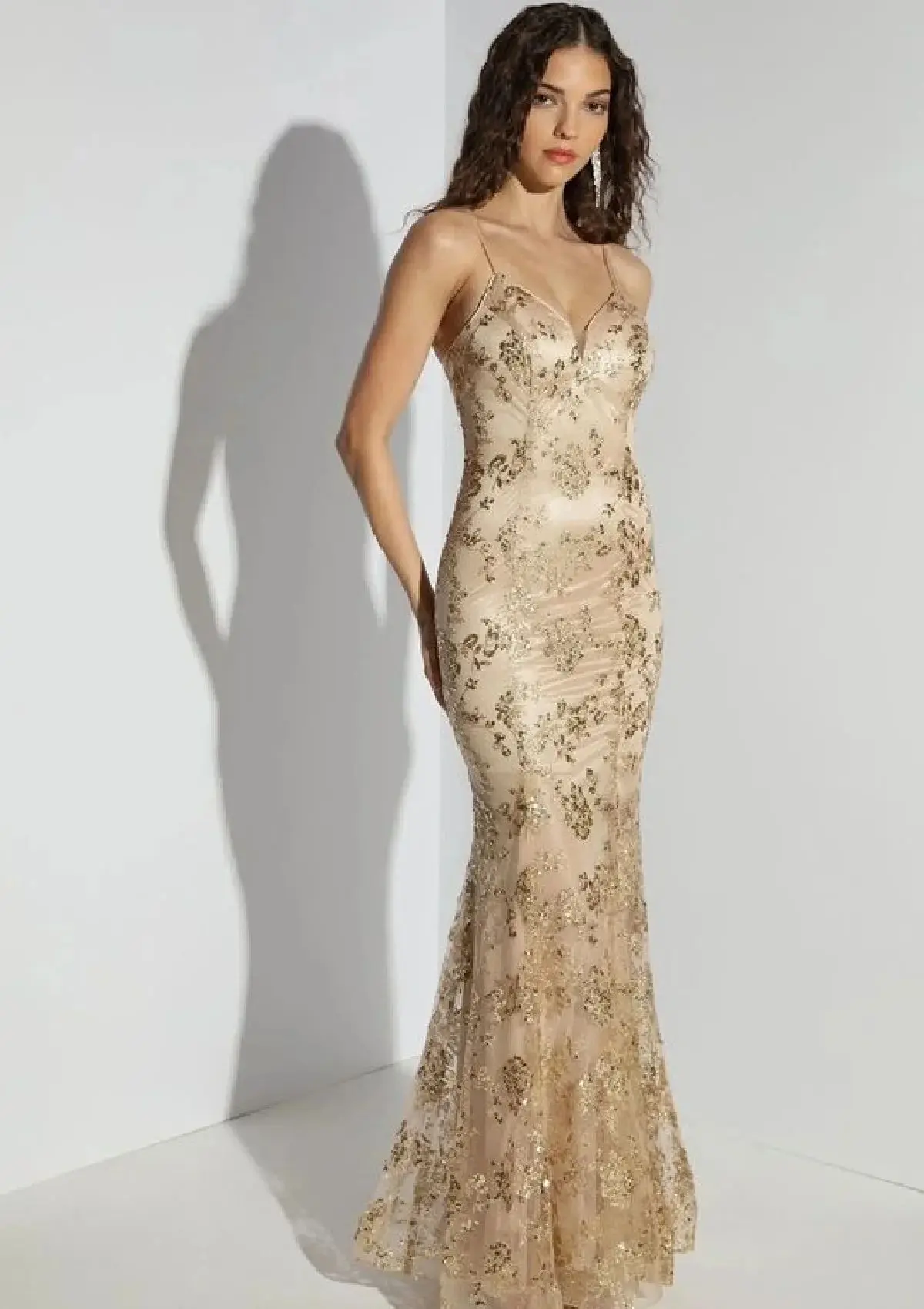 

Charming Mermaid Prom Dresses Glitter Lace Sequins Sleeveless Evening Dresses Floor Length Customized Wedding Guest Gowns