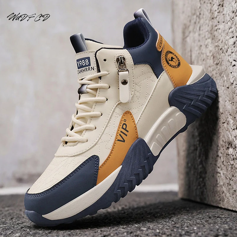 

Chunky Sneakers Plus Size 45 Men Designer Winter Plush Warm Snow Boots Fashion Casual Height Increased Flat Platform Sport Shoes