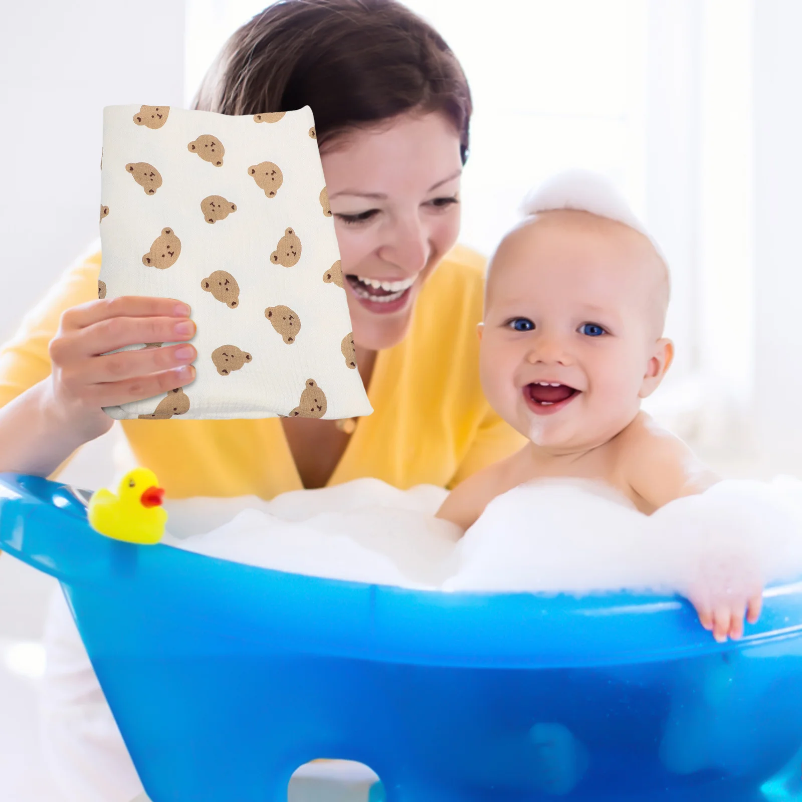 

Dual Layer Gauze Towel Blanket Soft Absorbent Multi Use for Baby Bath Coverlet Nursery Bedding Comforter Car Blanket