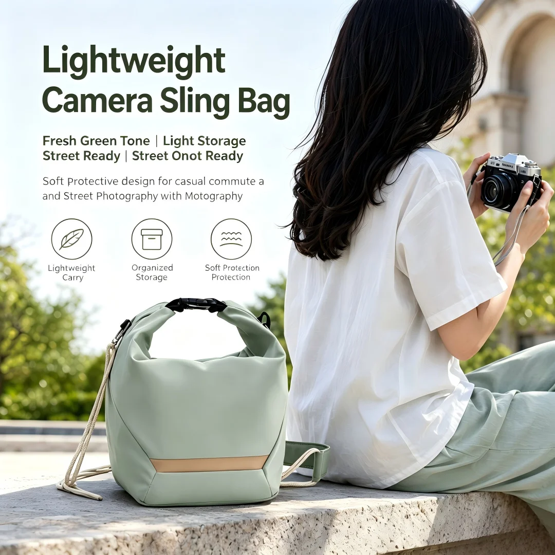 Shoulder Crossbody Camera Storage Bag Protective Case Hand Carry Pouch For Fuji XE5 Nikon Canon R50 Sony Mirrorless Accessories