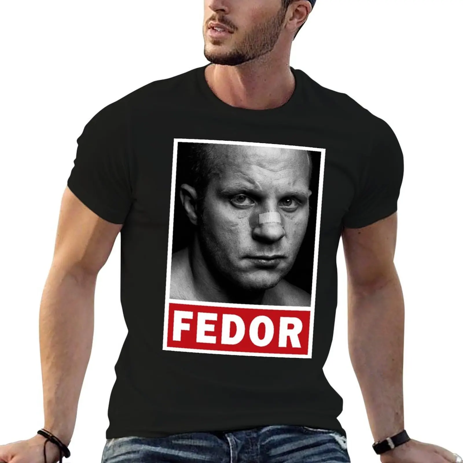 Fedor Emelianenko T-Shirt vintage animal prinfor boys T-shirt men