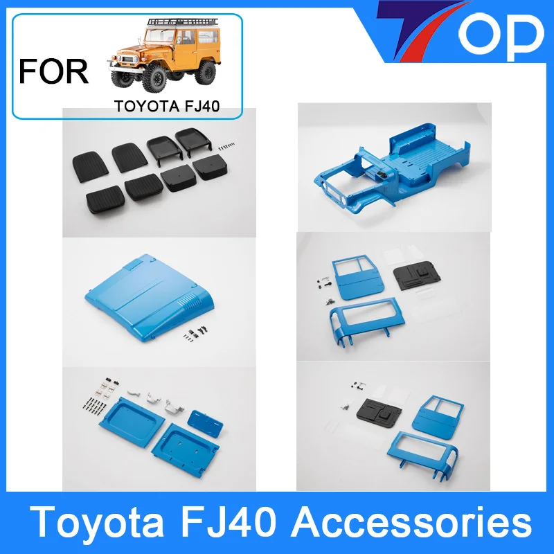 Pièces de rechange d\'origine pour Toyota FJ40, coque de poutre, lentille d\'opathie, plus récent jeu, vis de moyeu de roue, FMS 1/10