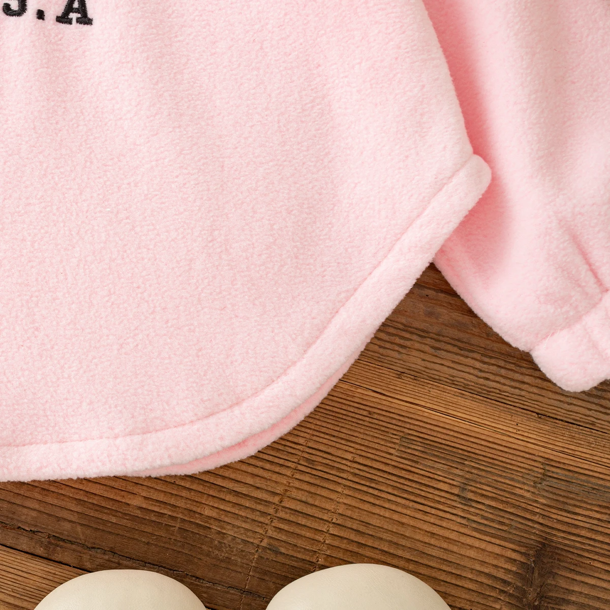 Baby-Mädchen-Winterpullover aus Baumwolle, einfarbig, mit Schriftzug, langärmeliger Baby-Mädchen-Hoodie, süße und warme Mädchenkleidung. – Detail 7