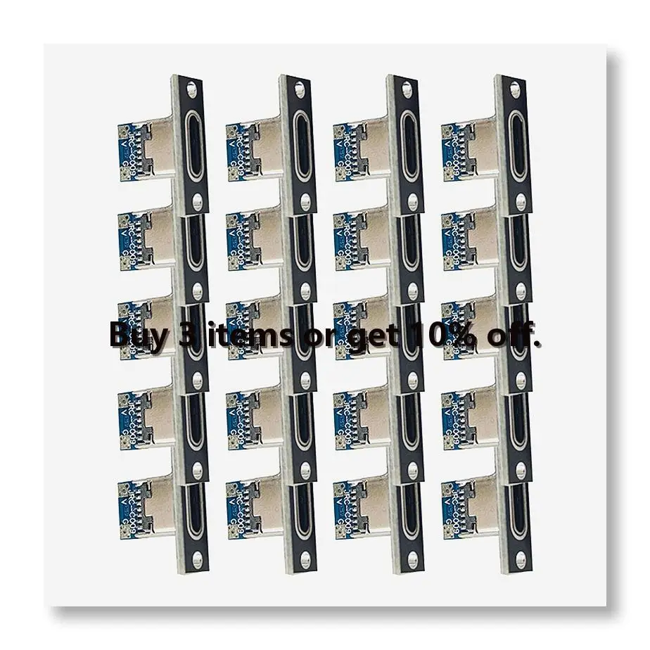 ✤20Pcs USB Jack 3.1 Type-C 2Pin Female Connector Jack Data Charging Port Small Electrical Charging Base with Fixing Plate