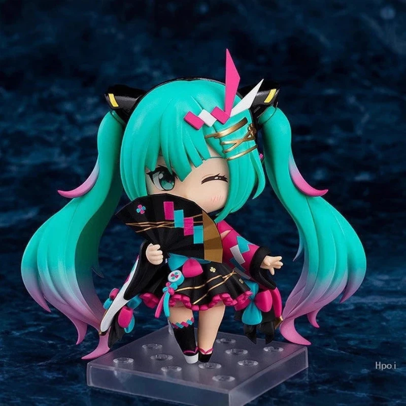 Anime Summer Magic Hatsune Miku Face interchangeable Action Figure PVC Model statue Toys doll Desk Decor Collectible Gifts boxed