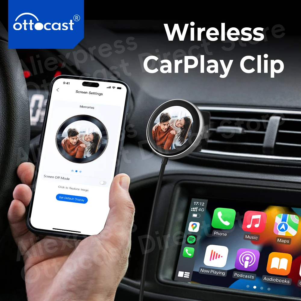 

Ottocast Wireless CarPlay Adapter Clip Transform Your Drive with Personalized Covers and Aromatherapy New Arrivals