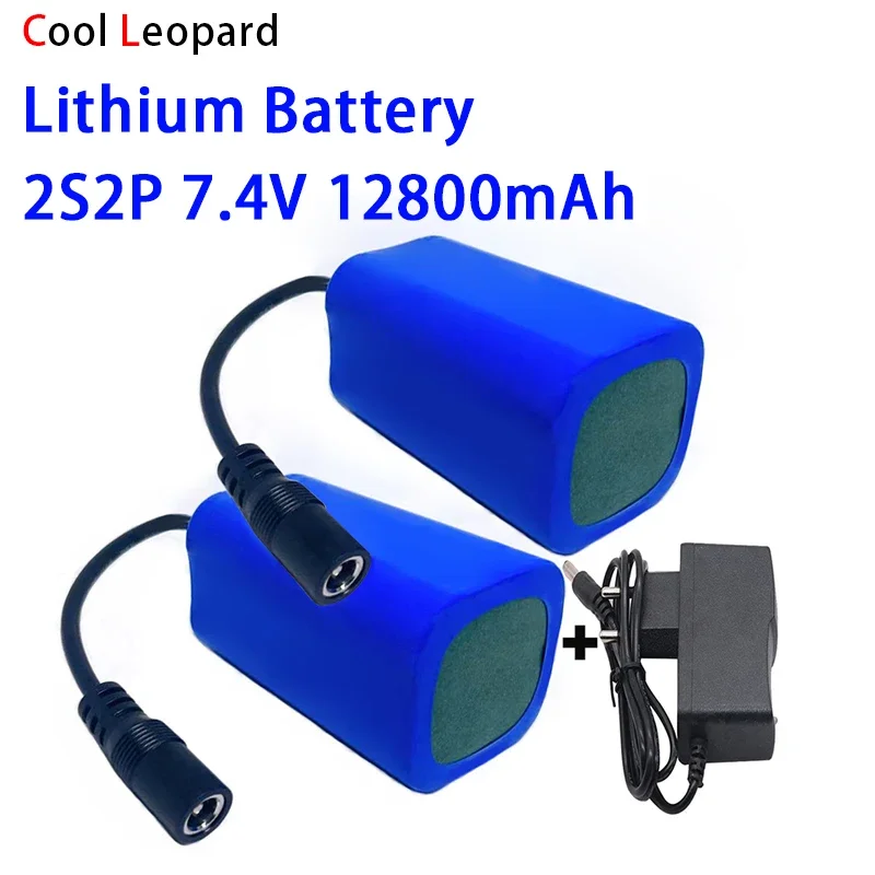 

2S2P 7.4V 12800mAh Lithium Battery Pack,for T188 T888 Remote Control Fish Finder Fishing Bait Boat Parts RC toys Spare Battery