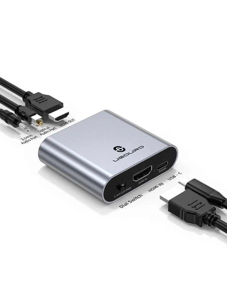 Extracteur Audio stéréo 4K 30HZ, convertisseur Audio stéréo 3.5mm 4k X 2k, adaptateur séparateur Audio pour PS4 TV DVD Home cinéma