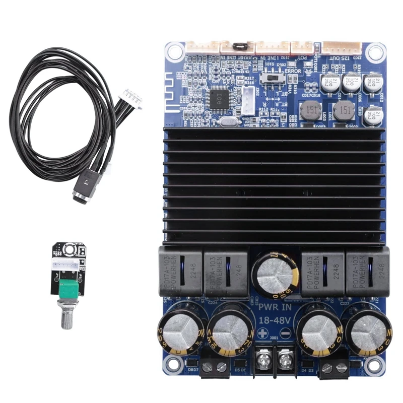 

300Wx2 TPA3255 2-Channel Stereo Amplifier Board High Power Bluetooth 5.0 DC24-48V Class D Digital Power Amplifier Audio