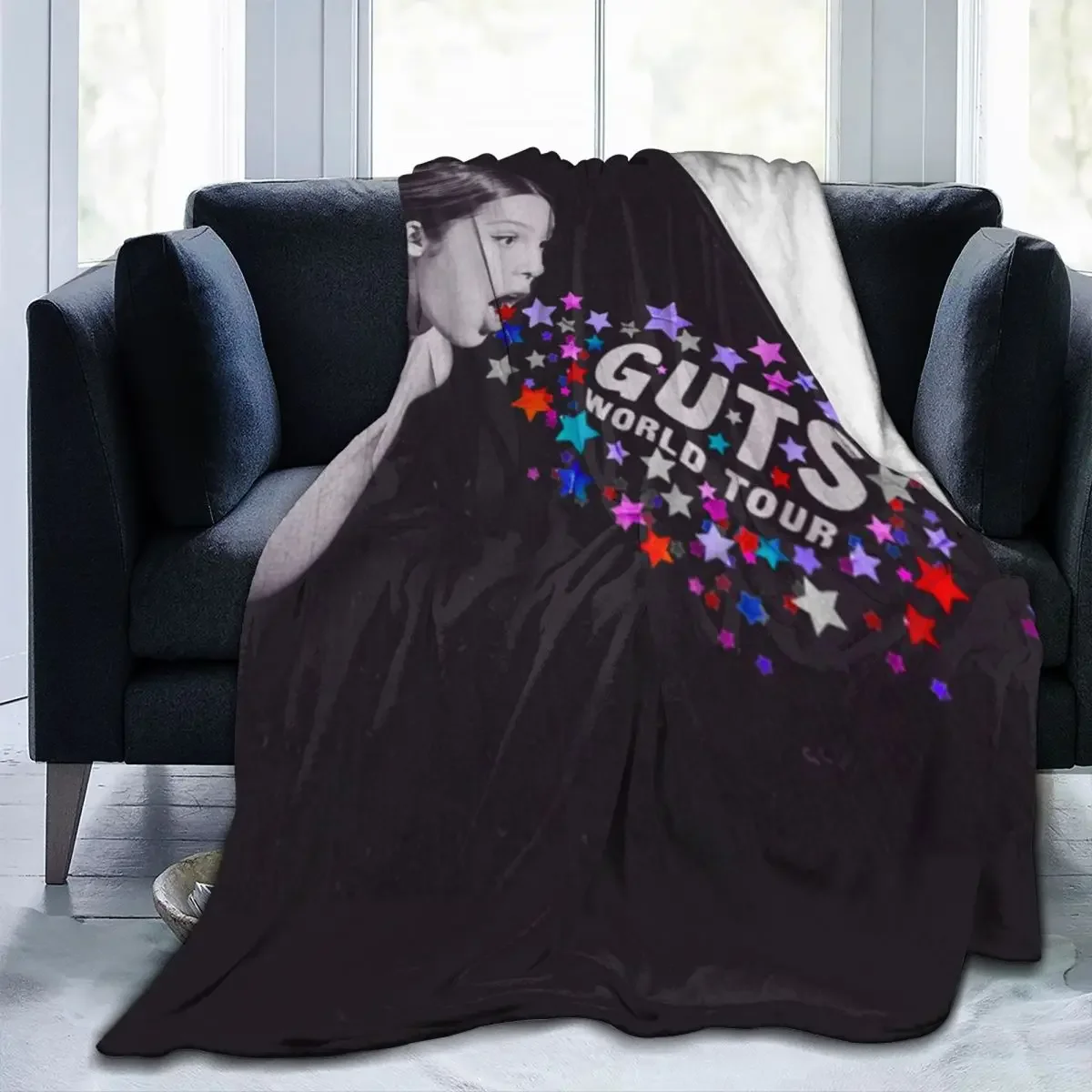 Spill Ur Guts Vampire Sour Olivia Blanket Rodrigo Camping Flannel Throw Blanket Super Warm Couch Chair Bedspread Gift Idea