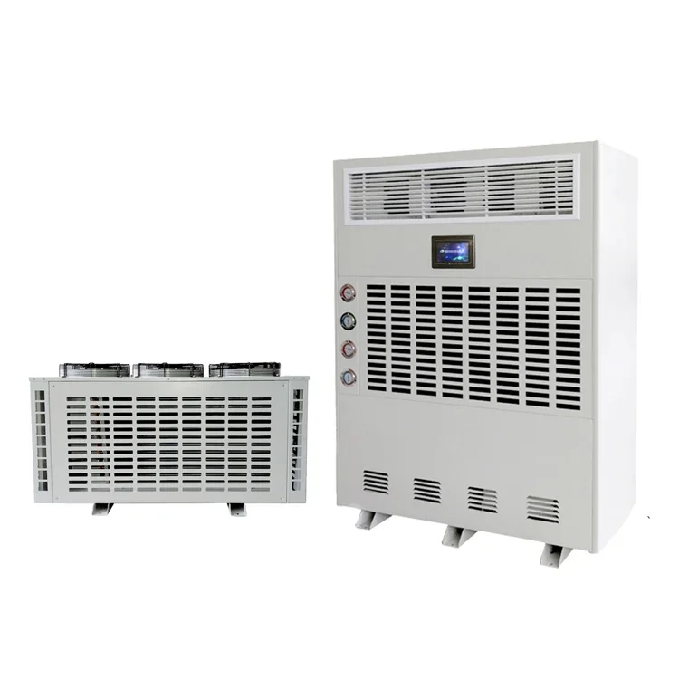 20 kg/h split system cooling and heating temperature air drying industrial dehumidifier