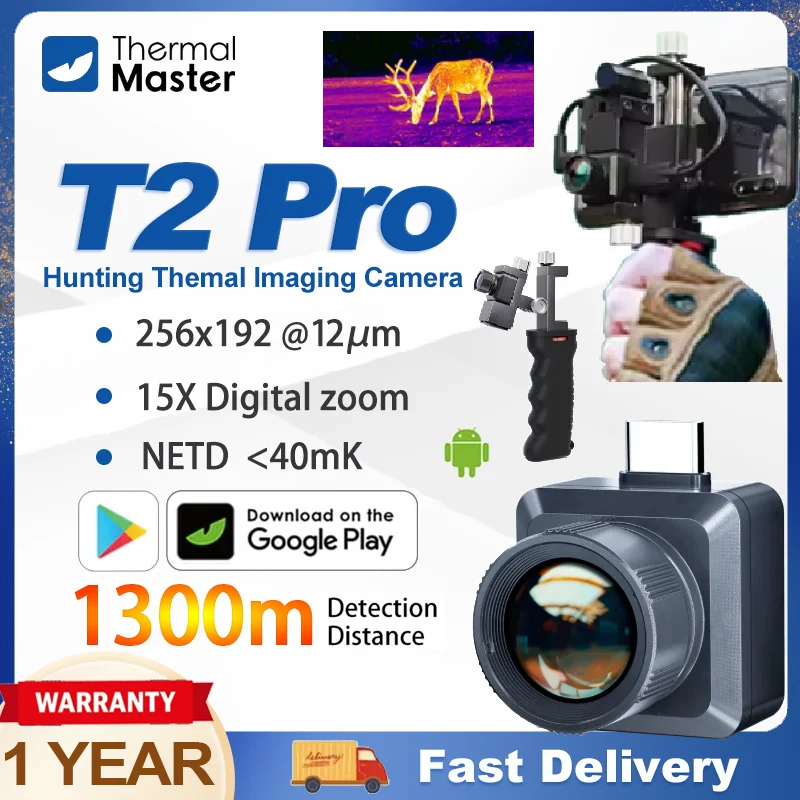 Thermal Master T2PRO Termocamera a infrarossi Telecamera termica monoculare per visione notturna per telefono Andriod Caccia all'aperto InfiRay