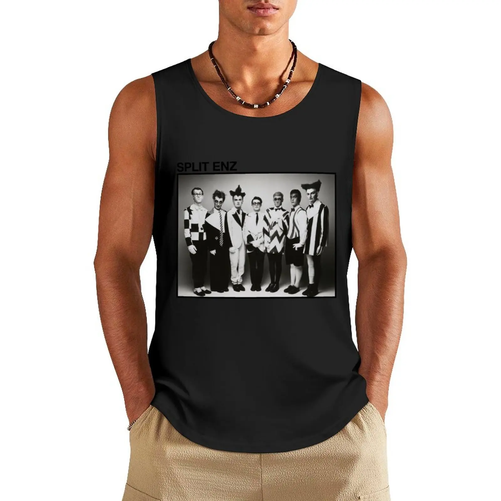 

SPLIT ENZ 1976 'Lineup' Tank Top gym t shirt men T-shirt for fitness Man clothes for gym