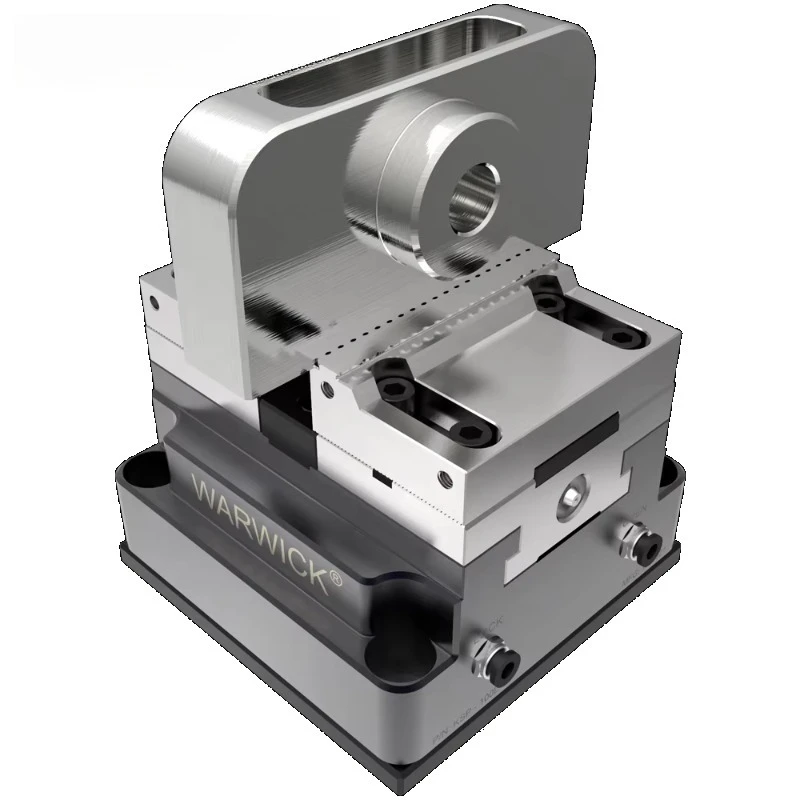KSP2-100+YZ-100 China Wholesale Cnc Self-centering Vice Precision air Pneumatic Vise Workholding with Serrated Steel Hard Jaws