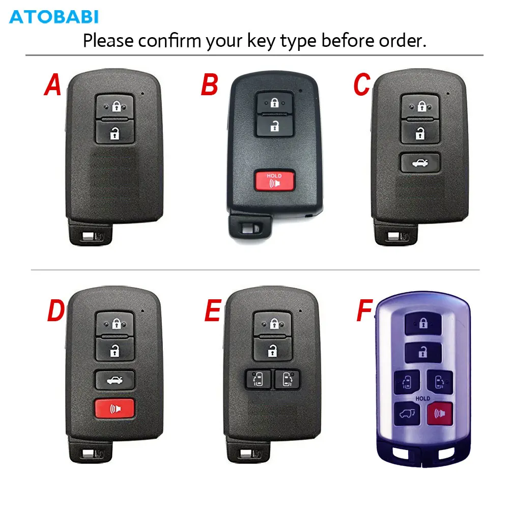 Leather Car Key Cover Case Accessory For Toyota Camry Tacoma Avalon RAV4 Highlander Sienna Land Cruiser Prius Sienta Noah Aurion