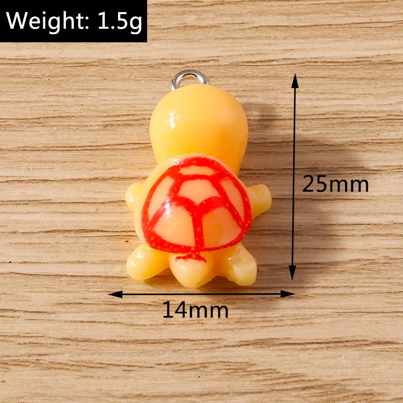 Tusember 10 Stück Tier-Charms, niedliche Harz-Biene, Kaninchen, Ente, Huhn, Milchkuh, Anhänger für Schmuckherstellung, Ohrringe, Halskette, DIY-Handwerk – Detail 4