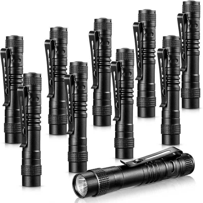 1-4PCS Mini Portable LED Pen Light Pocket Ultra Bright High Lumens Handheld Flashlight Torch For Outdoor Camping Emergency