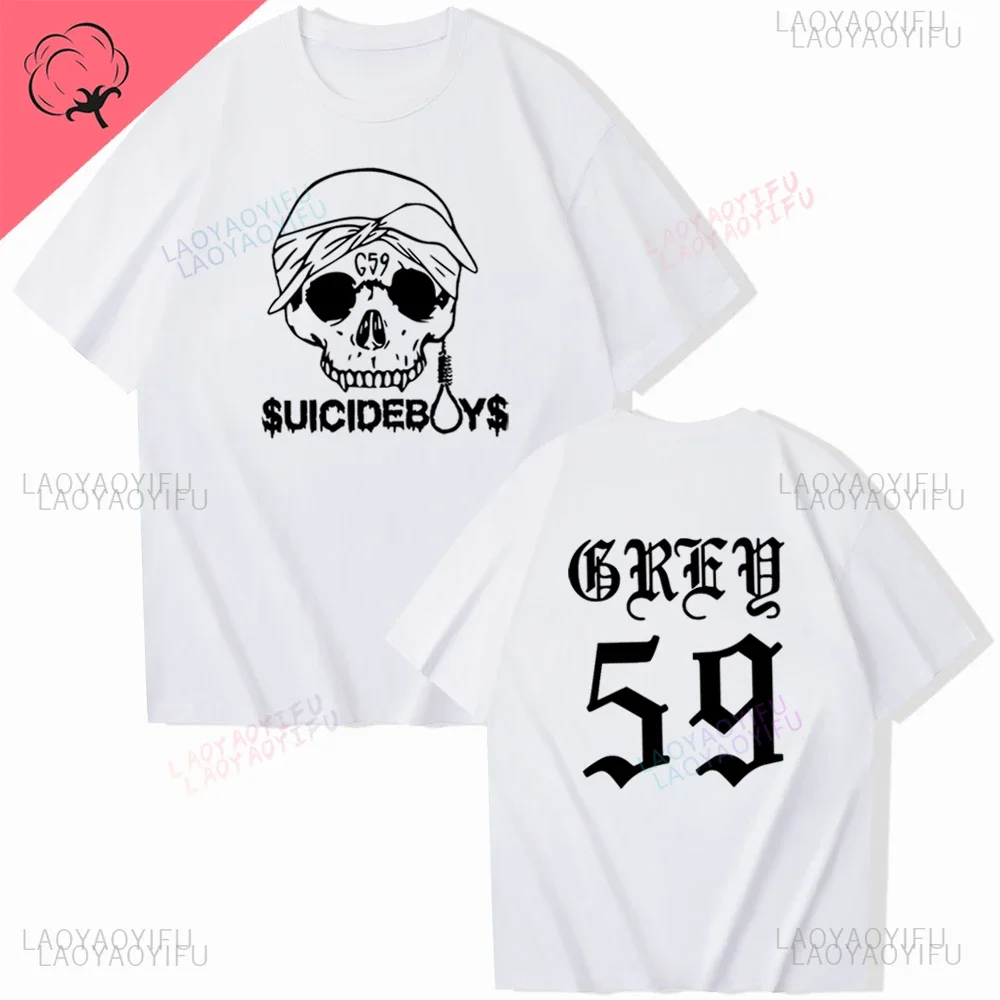 Suicideboys 코튼 티셔츠, G59 Suicideboys 티셔츠, Merch 아메리칸 힙합 O넥, 캐주얼 반팔 셔츠