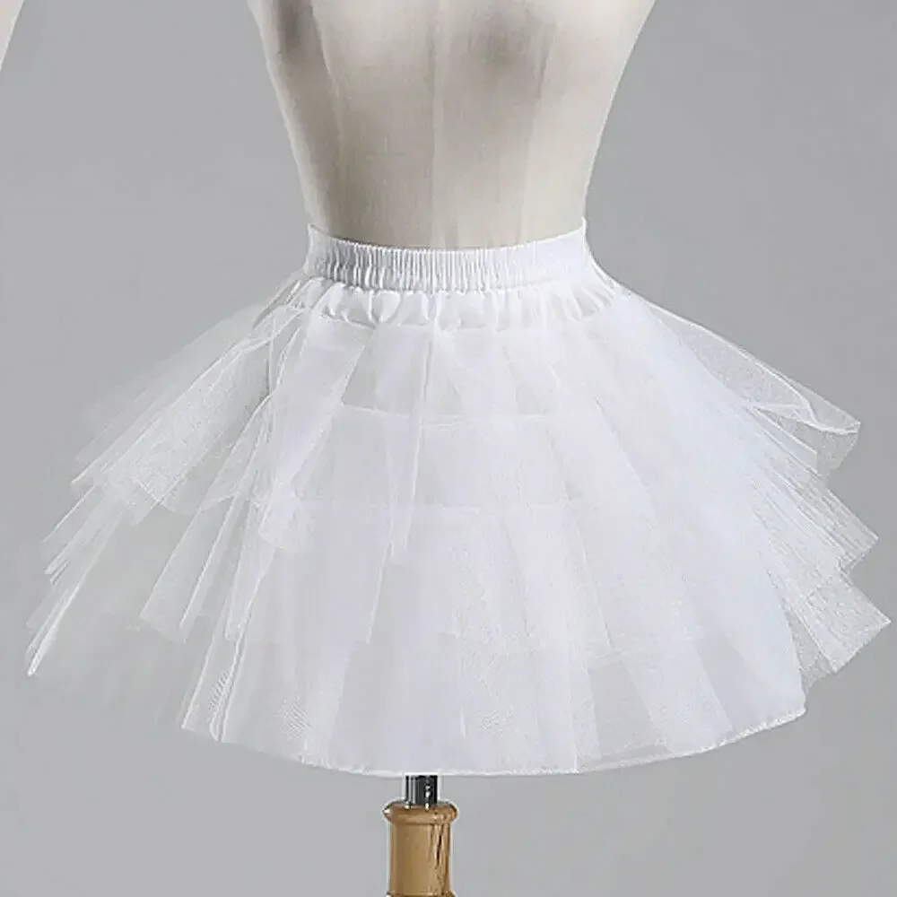 Hot Sale Sexy Clingy  Short Crinoline Hoopless Petticoat Skirt Tutu Length 35cm for Girls