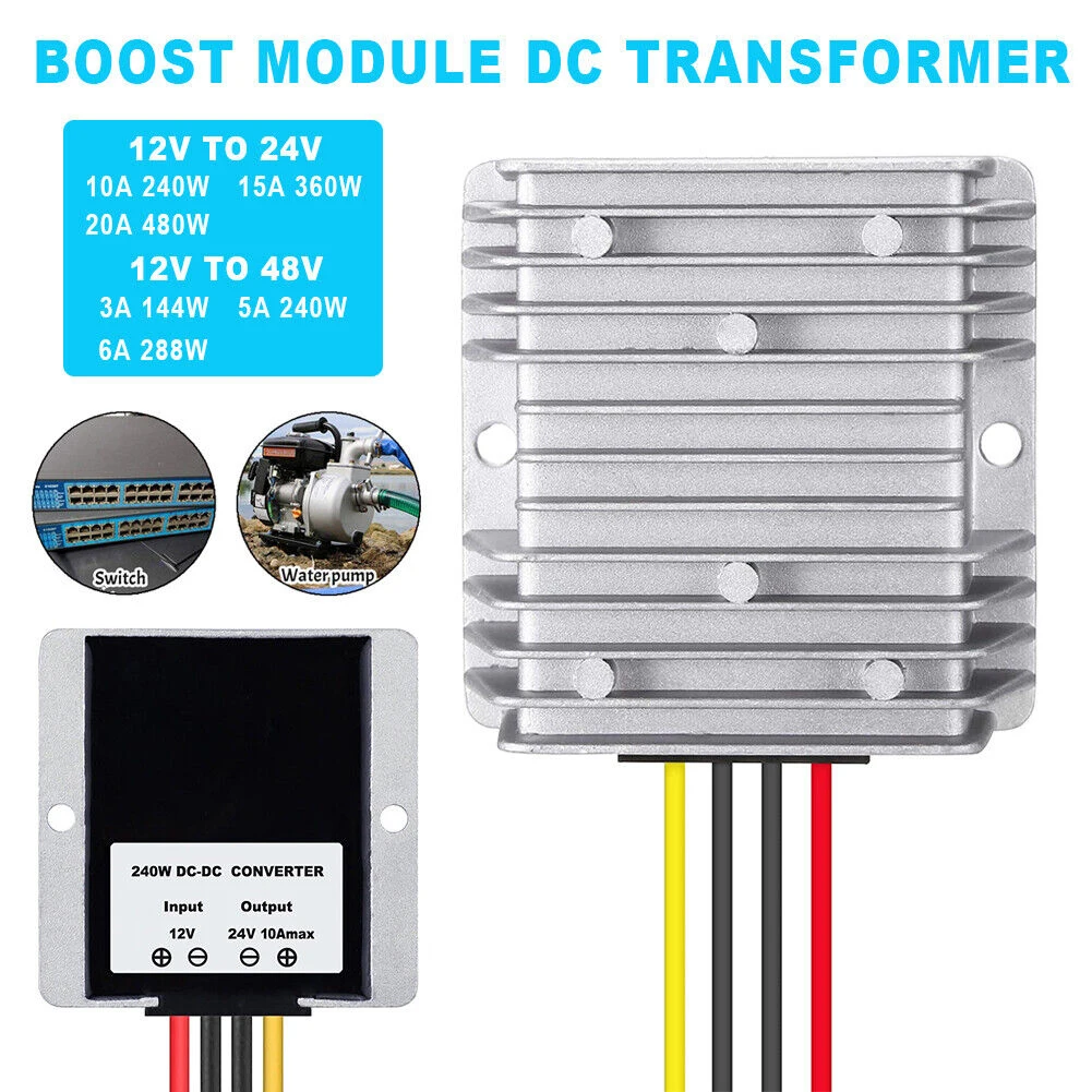 1pcs DC 12V To 24V 48V Step Up DC Converter Voltage Regulator Boost Module Stablizer DC-DC Converter Short Circuit