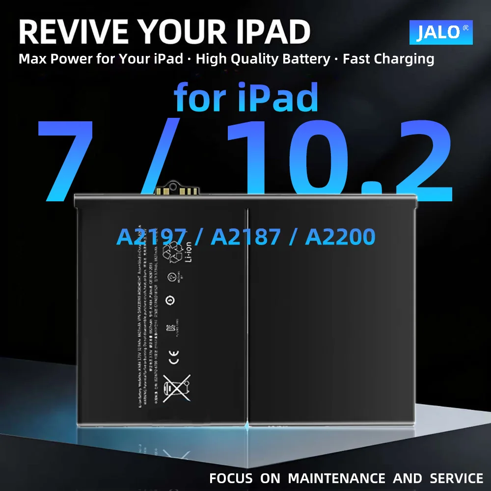 

Аккумуляторы для планшетов Ipad7 8 9 10,2 дюйма A2197 A2187 A2200 A2270 A2428 A2429 A2430 A2602 A2603 A2604 A2605 Аккумуляторные элементы