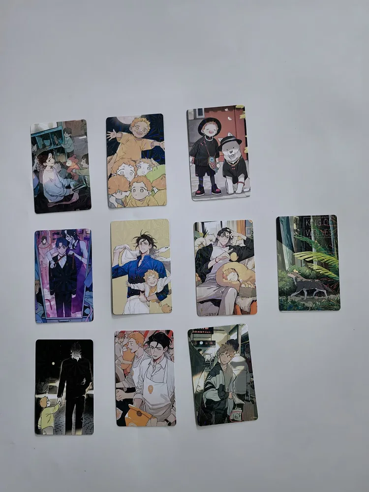 10 Pcs/Set The Wolf Who Picked Up Laser Lomo Card  Wolf King, Little Potato Comic Characters HD Photocard Cosplay Gift