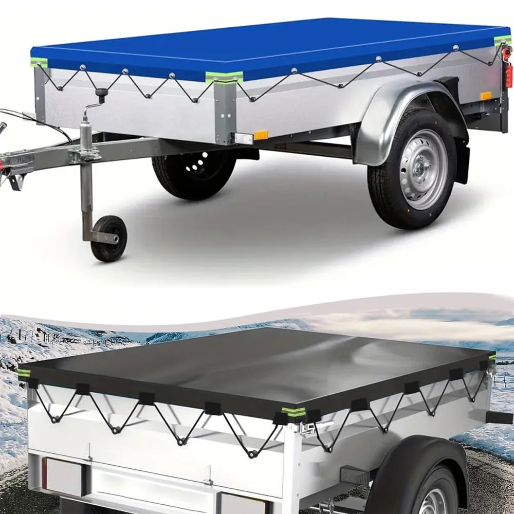 Wasserdichte Abdeckung für Autotrailer, mit verstärkten Ösen, reißfest, UV-beständig, für Pferdeanhänger und Transporter
