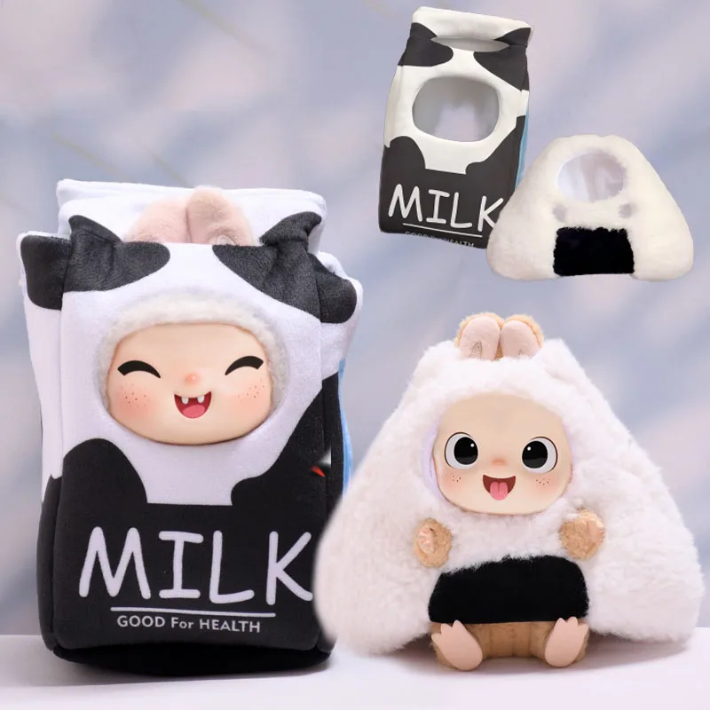 

Cute Milk Doll Clothes for Labubu Handmade Clothing 17cm Doll Accessories for Labubu V1 V3 Dress Up Fried Shrimp Clothes
