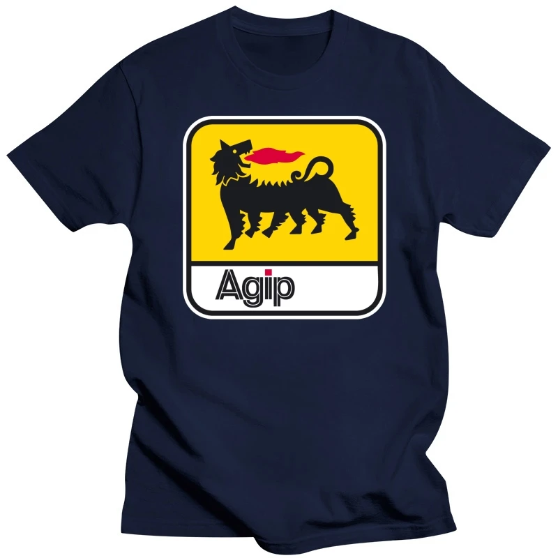 New Ani Eni Agip Lubricants Racer Logo T-shirt Black T Shirt O-neck Fashion Casual High Quality Print T Shirt