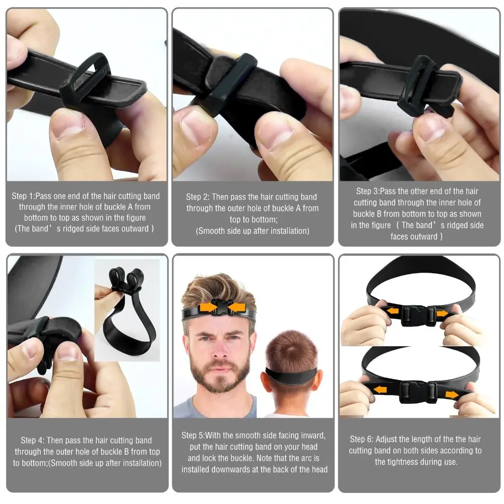 Professional Portable DIY Curved Silicone Home Hair Trimming Hair Trimming Guide Neckline Shaving Template Hair Styling