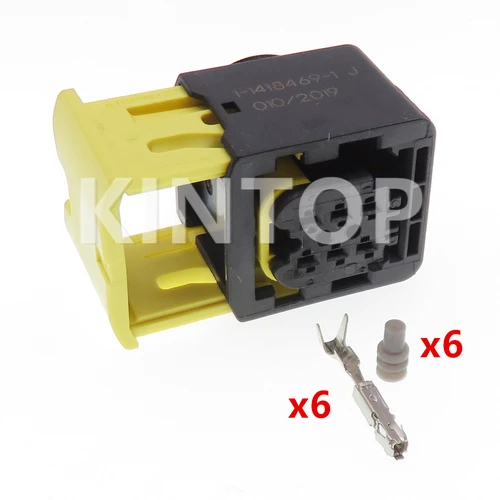 Imagen 2 del producto 1 Juego de 6 pines para coche, conector impermeable de energía, Sensor de nitrógeno y oxígeno, toma de arnés de cables 1-1418469-1