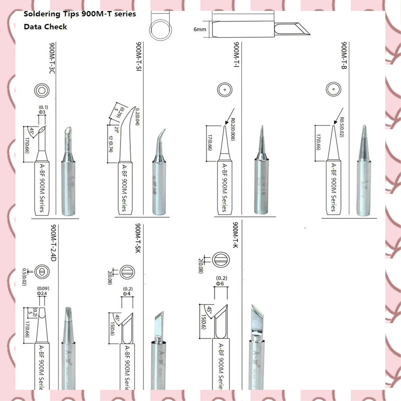 HHTL 20Pcs 900M-T Soldering Iron Tips Silver