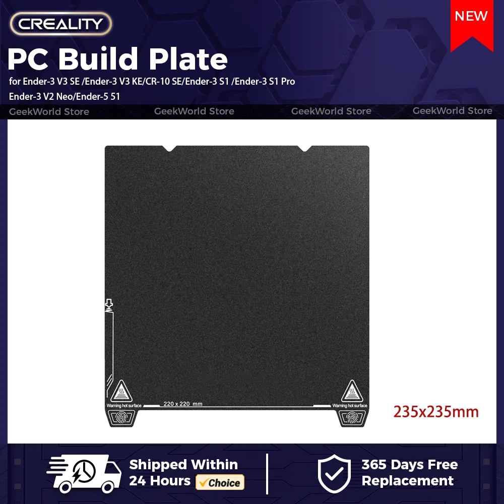 

Обновление односторонней платформы для ПК Creality для Ender-3 V3 SE/KE 235x235 мм, материнская пластина с глазурью, аксессуары для 3D-принтеров