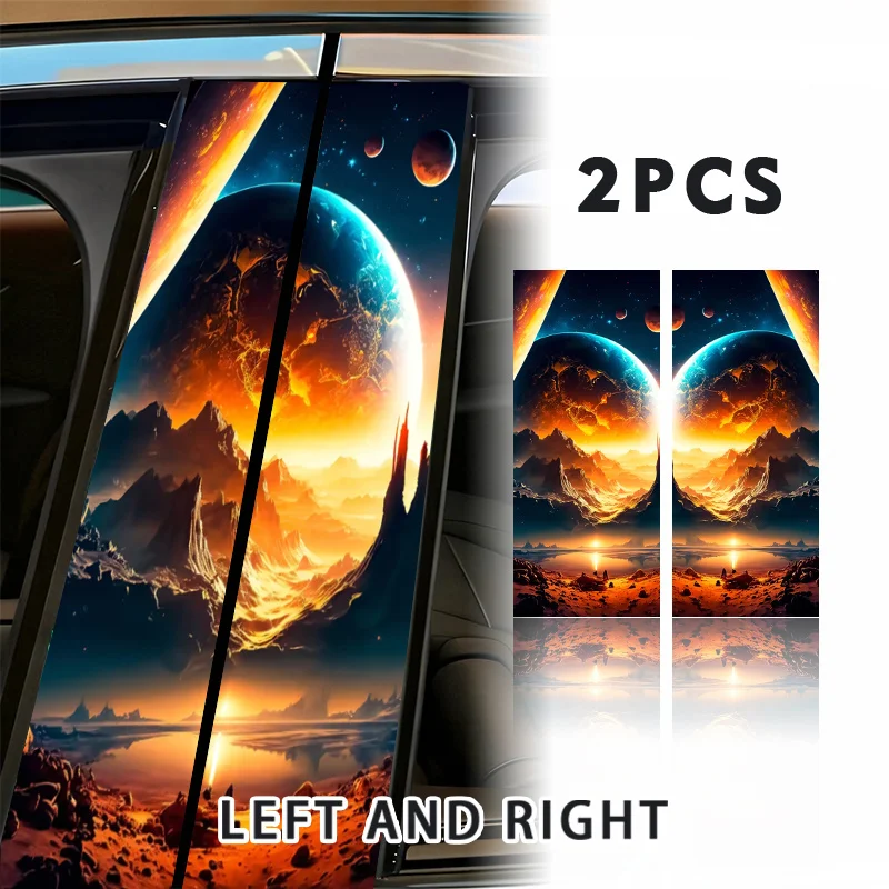 2 Desert Planet Image Stickers - Waterproof, self-adhesive stickers, suitable for vehicle B-pillars and high-definition glass