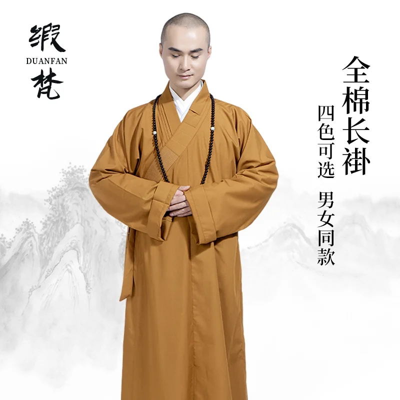 and CostumeThin Men Women Robe Unlined Long Gown Monk's Clothes Short Gown Monk's Clothes Four Seasons Rohan's Cloth Frock Gown