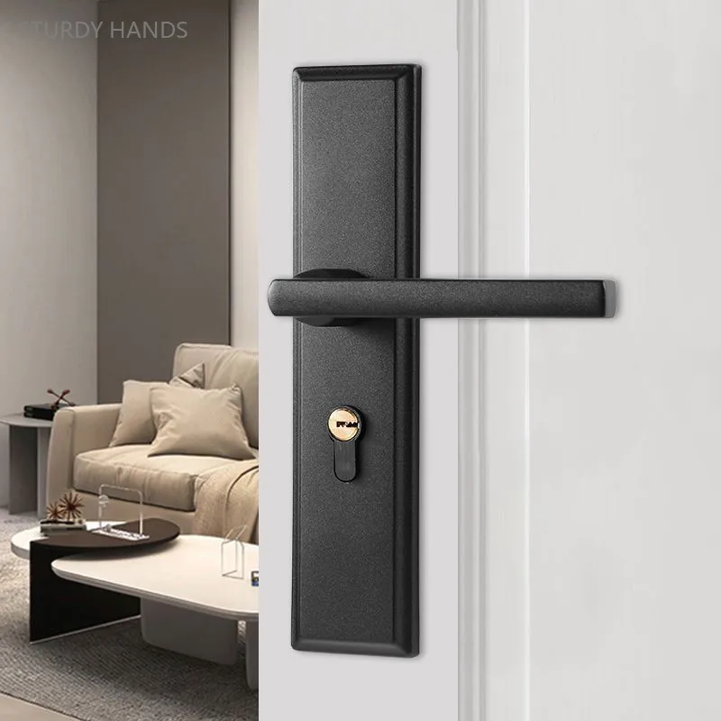 Stainless Steel Bedroom Door Locks Indoor Silent Security Door Lock Wood Door Handle Mechanical Lock Household Hardware