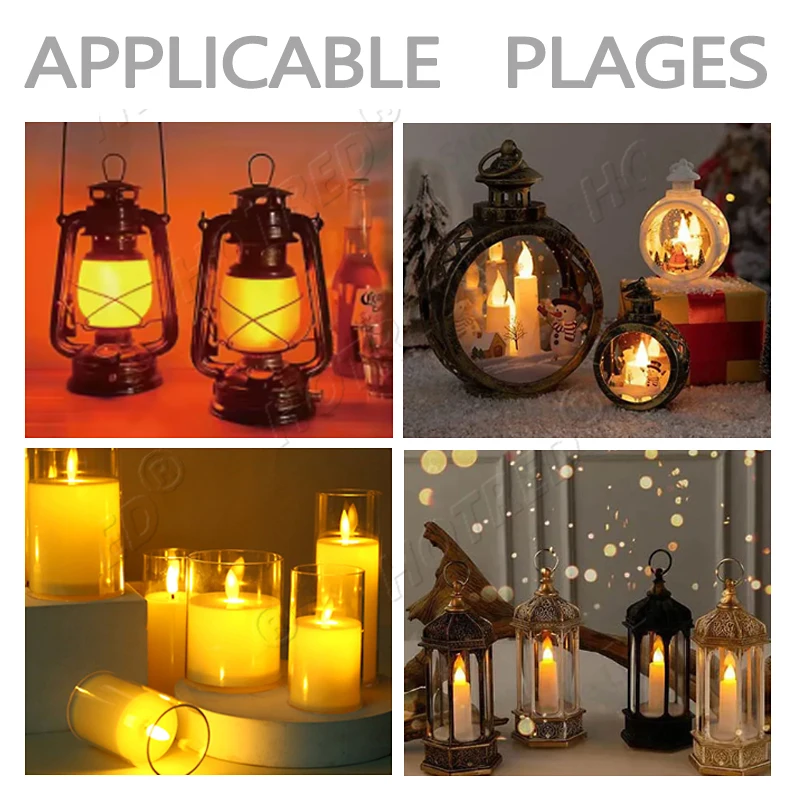 LED COB Flashlight Candles DC3V-5V LED Filament With Flickering Flame Welding With Strip Line Decoration Light Bulb Accessories image 6
